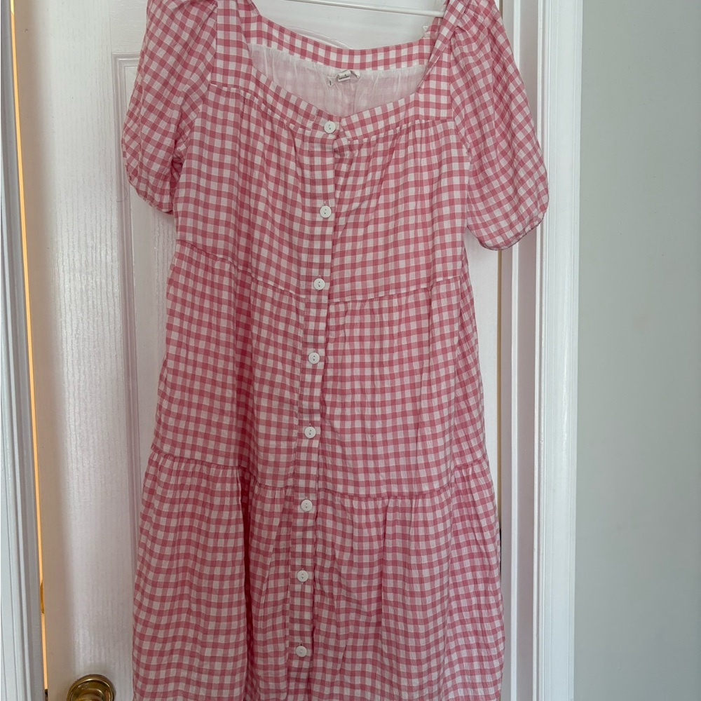 beachlunchlounge Pink Gingham Dress